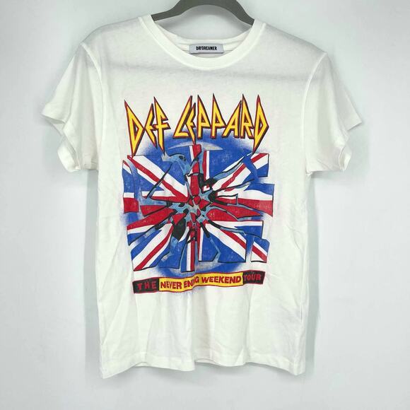 Daydreamer Def Leppard 1993 Tour Tee in Vintage White XS - Picture 6 of 6